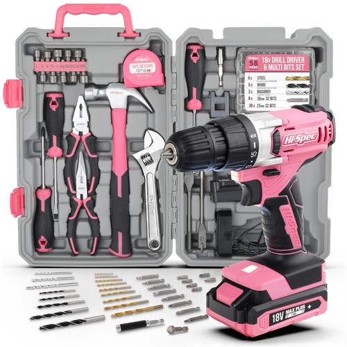 Cordless drill 18v pink - drill,